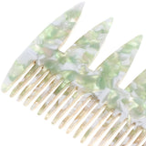Maxbell 2 Ways Men's Oil Hair Pick Comb Salon Salon Hairdressing Styling Combs Green