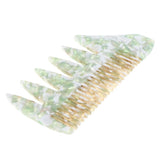 Maxbell 2 Ways Men's Oil Hair Pick Comb Salon Salon Hairdressing Styling Combs Green