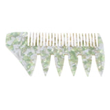 Maxbell 2 Ways Men's Oil Hair Pick Comb Salon Salon Hairdressing Styling Combs Green