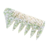 Maxbell 2 Ways Men's Oil Hair Pick Comb Salon Salon Hairdressing Styling Combs Green