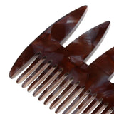 Maxbell 2 Ways Men's Oil Hair Pick Comb Salon Salon Hairdressing Styling Combs Gray