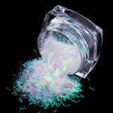 Maxbell 12Pcs Colorful Strips Nail Glitter Sequins Paillette Tips for Nail Hair Face