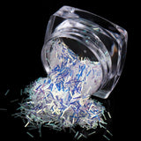 Maxbell 12Pcs Colorful Strips Nail Glitter Sequins Paillette Tips for Nail Hair Face