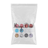 Maxbell 12Pcs Colorful Strips Nail Glitter Sequins Paillette Tips for Nail Hair Face