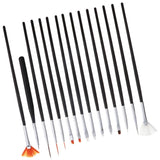 Maxbell 15Pcs Nail Art Decorations Brush Set Tools DIY Painting Pen Nail Tips