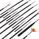 Maxbell 15Pcs Nail Art Decorations Brush Set Tools DIY Painting Pen Nail Tips