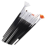 Maxbell 15Pcs Nail Art Decorations Brush Set Tools DIY Painting Pen Nail Tips
