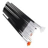 Maxbell 15Pcs Nail Art Decorations Brush Set Tools DIY Painting Pen Nail Tips