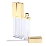 Maxbell 3pcs Refillable Lip Gloss Tube Lipstick Cosmetic Bottle 4ml Light Golden