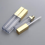 Maxbell 3pcs Refillable Lip Gloss Tube Lipstick Cosmetic Bottle 4ml Light Golden