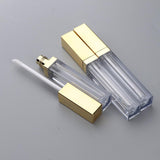 Maxbell 3pcs Refillable Lip Gloss Tube Lipstick Cosmetic Bottle 4ml Light Golden