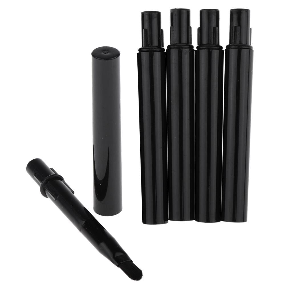 5Pcs Reusable Lip Brushes Gloss Lipstick Wands Applicator Makeup Tools Black