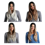Maxbell 26 inch Women Long Wavy Middle Part Heat Safe Synthetic Daily Cosplay Wig 01