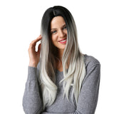 Maxbell 26 inch Women Long Wavy Middle Part Heat Safe Synthetic Daily Cosplay Wig 01