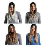 Maxbell 26 inch Women Long Wavy Middle Part Heat Safe Synthetic Daily Cosplay Wig 01