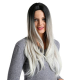 Maxbell 26 inch Women Long Wavy Middle Part Heat Safe Synthetic Daily Cosplay Wig 01