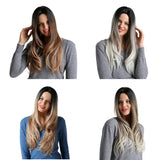 Maxbell 26 inch Women Long Wavy Middle Part Heat Safe Synthetic Daily Cosplay Wig 01