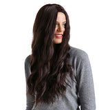 Maxbell Fashion Long Curly Hair Synthetic Wigs Women Cosplay LY193 Dark Brown