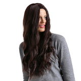 Maxbell Fashion Long Curly Hair Synthetic Wigs Women Cosplay LY193 Dark Brown