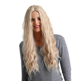 Maxbell Fashion Long Curly Hair Synthetic Wigs Women Cosplay LY193-2 Golden