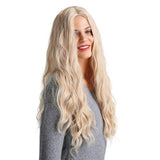 Maxbell Fashion Long Curly Hair Synthetic Wigs Women Cosplay LY193-2 Golden