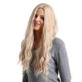 Maxbell Fashion Long Curly Hair Synthetic Wigs Women Cosplay LY193-2 Golden