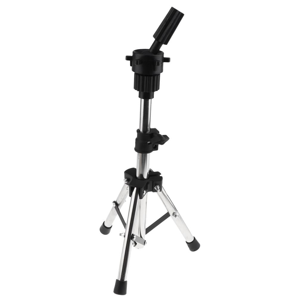 Maxbell Cosmetology Head Mannequin Training Practice Holder Tripod Stand Rack Silver