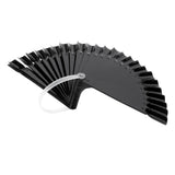 Maxbell 32pcs Fan Shape Nail Art Tips Display Ring Polish Board Practice Stick Black