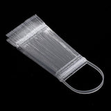 Maxbell 32pcs Fan Shape Nail Art Tips Display Ring Polish Board Practice Stick Clear