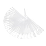Maxbell 32pcs Fan Shape Nail Art Tips Display Ring Polish Board Practice Stick Clear