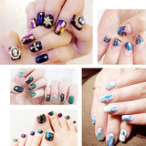 Max 10 Designs/box Nail Art Decoration Iridescent Star Stickers Mixed Style 02
