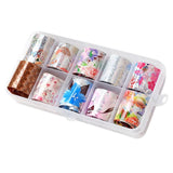Maxbell 10 Designs/box Nail Art Decoration Iridescent Star Stickers Mixed Style 08