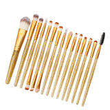 15Pcs Professional Makeup Brushes Set Make up Cosmetic Brush Tools kit Golden