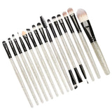 Maxbell 15PC Makeup Brushes Beauty Applicator for Foundation Blending Powder Silver