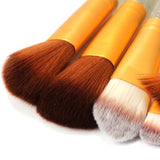 Maxbell 18 Pieces Cosmetic Brushes Set for Foundation Powder Concealer Silver-Golden