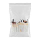 Maxbell 18 Pieces Cosmetic Brushes Set for Foundation Powder Concealer Silver-Golden