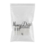 Maxbell 18 Pieces Cosmetic Brushes Set for Foundation Powder Concealer Silver-Black