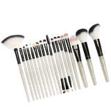 Maxbell 18 Pieces Cosmetic Brushes Set for Foundation Powder Concealer Silver-Black