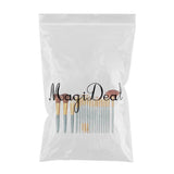 Maxbell 18 Pieces Cosmetic Brushes Set for Foundation Powder Concealer Blue-Golden