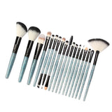 Maxbell 18 Pieces Cosmetic Brushes Set for Foundation Powder Concealer Blue-Black