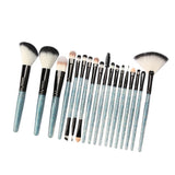 Maxbell 18 Pieces Cosmetic Brushes Set for Foundation Powder Concealer Blue-Black