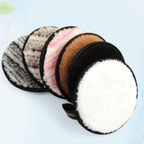 Maxbell Resuable Washable Makeup Rmover Puff Sponge for Facial Cleansing White-Brown