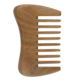 Natural Green Sandalwood Comb Massage Anti Static Wide Tooth without Handle