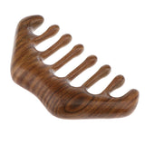 Seamless Handmade Anti-Static Wide Teeth Natural Green Sandalwood Massage Detangling Hair Comb