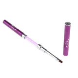 Maxbell Dual Sides Nail Brush UV Gel Polish Drawing Liner Painting Pen Purple Shank