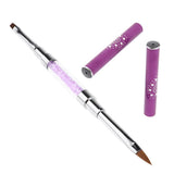Maxbell Dual Sides Nail Brush UV Gel Polish Drawing Liner Painting Pen Purple Shank