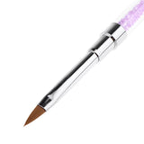 Maxbell Dual Sides Nail Brush UV Gel Polish Drawing Liner Painting Pen Purple Shank