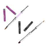 Maxbell Dual Sides Nail Brush UV Gel Polish Drawing Liner Painting Pen Purple Shank