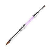Maxbell Dual Sides Nail Brush UV Gel Polish Drawing Liner Painting Pen Purple Shank