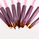 Maxbell 9x UV Gel Acrylic Nail Art Polish Builder Painting Drawing Brushes Pens Set